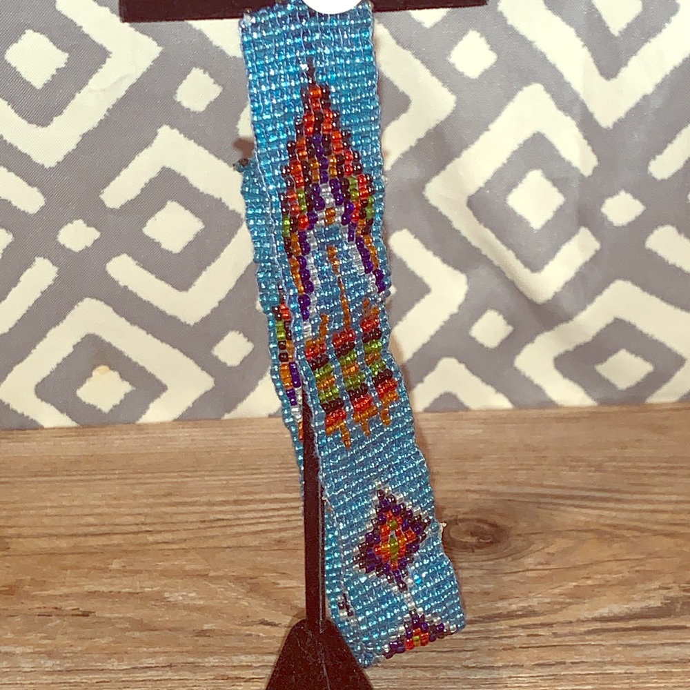 Tribal beaded choker necklace
